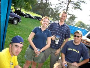 A bunch of us tailgating